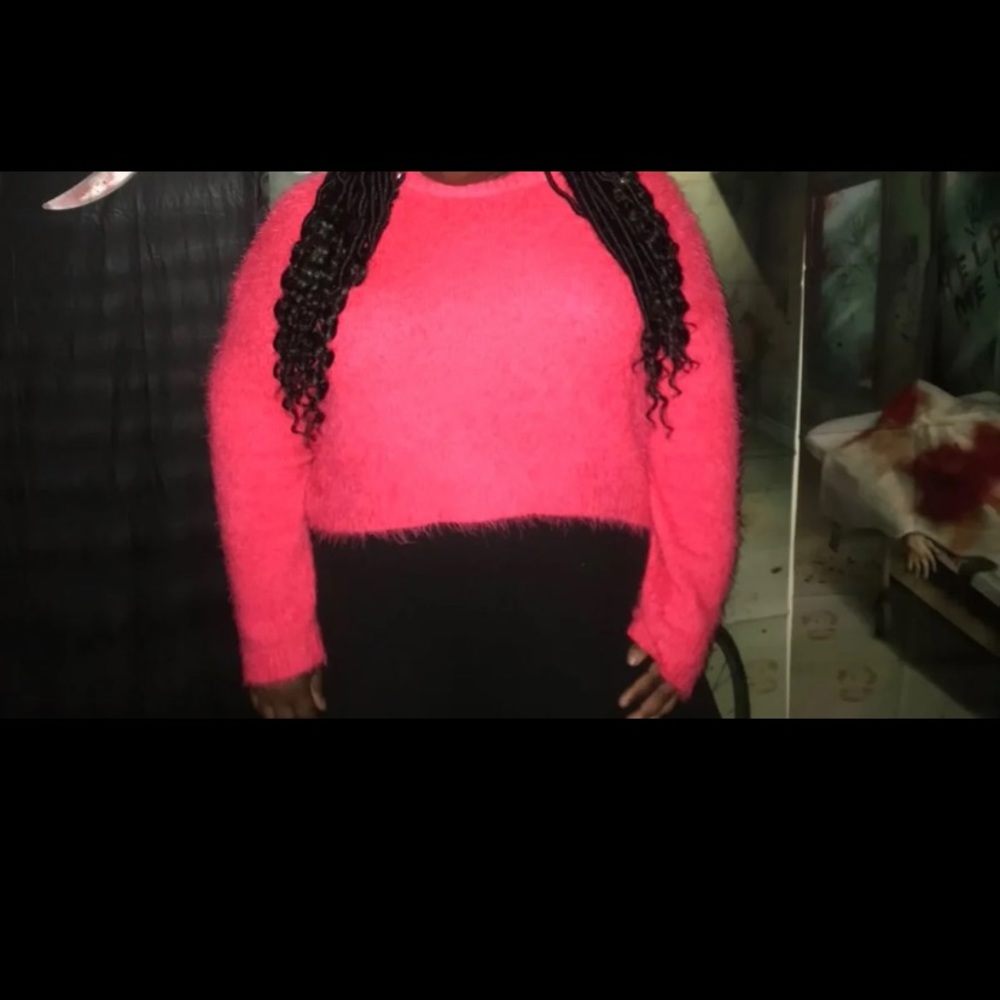 Hot Pink Cropped Sweater